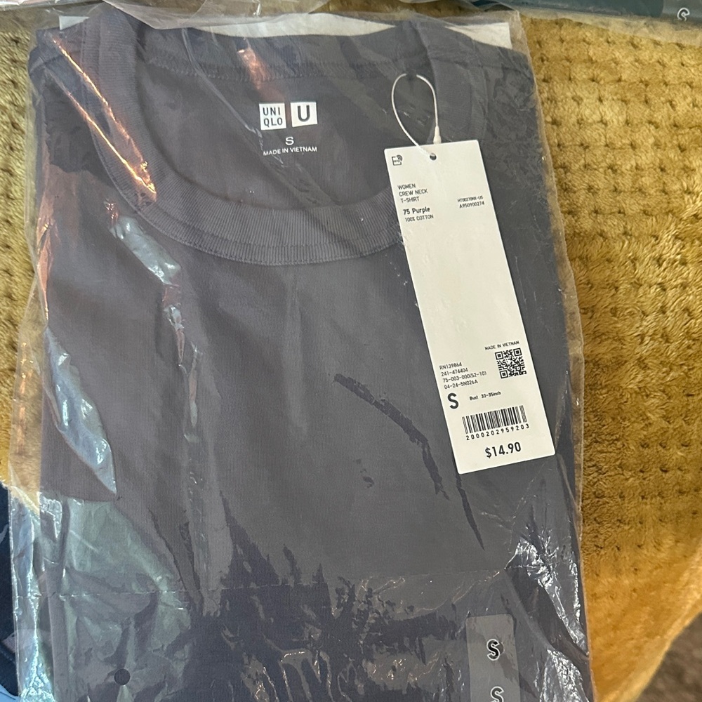 Uniqlo Dark Purple Crew Neck Tee